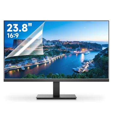 Imagem de Pacote com 2 protetores de tela antirreflexo de 23,8 polegadas 1920 x 1080p, protetor de tela antirreflexo fosco e protetor de tela antiarranhões para monitor de mesa widescreen de proporção 16:9