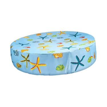 Imagem de FashionCha Capa redonda para piscina de cachorro, dobrável, lavável e à prova d'água, 160x30cm