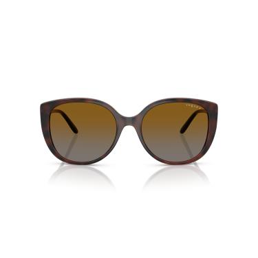 Imagem de Óculos de Sol Vogue Eyewear Polarizado 0VO5623S 2386T5 Tam 55 / Marrom Havana - Lentes Cinza Gradiente