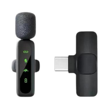 Imagem de Microfone Lavalier Sem Fio Recarregável 80mAh Clip-On Para Podcast, St
