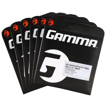 Imagem de Corda Gamma Dyna Poly Z 16L 1.29mm Preta - Pack com 06 Set Individual