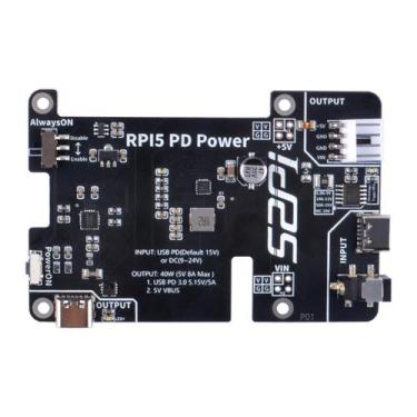 Imagem de Placa de expansão de energia GeeekPi PD para Raspberry Pi 5 8GB 4GB