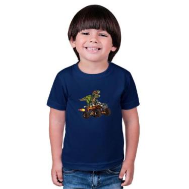 Imagem de Camiseta Masculina Infantil Track Dino - marcelo, Azul, 4
