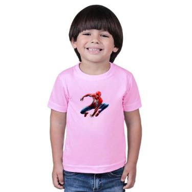 Imagem de Blusa de manga infantil Estampado Homem Aranha - Marcelo, Rosa, 8