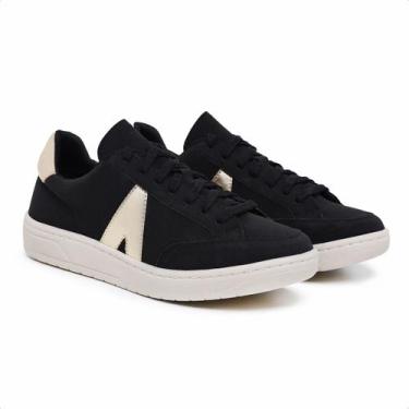 Imagem de Tenis Preto Escolar com Prata Resistente e Estiloso, 42