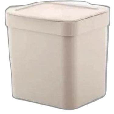 Imagem de Lixeira Cozinha 4,7L Com Suporte Fixação Parede Suspensa