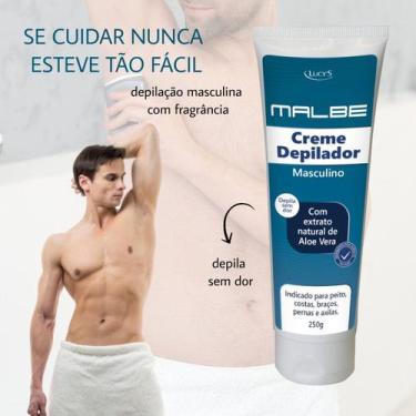 Imagem de Creme Depilador Masculino Perfumado Para Homens Depilação Peito Costas