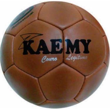 Imagem de Bola Futebol Campo Retro Em Couro Legítimo Kaemy-Unissex