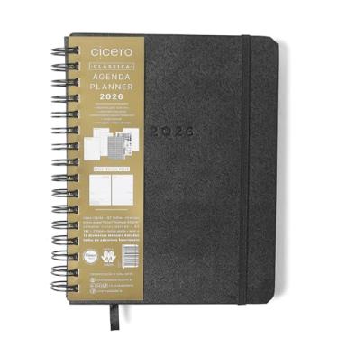 Imagem de AGENDA PLANNER WIRE-O 2026 CLASSICA SEMANAL NOTAS C/DIVISORIAS A5 PRETA