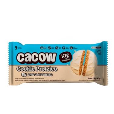 Imagem de Cookies Proteico Tradicional Chocolate Branco Cacow  40g