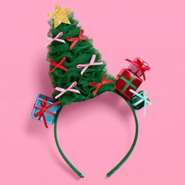 Imagem de xo, Fetti Christmas Tree Headband | Satin Bows, Holiday Party Accessory, Festive Photo Prop, Girls Night, Cozy Season Glam, Teacher