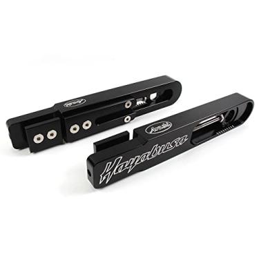 Imagem de Extensões de braço oscilante Arashi Black 17 cm-24.9 cm para Suzuki Hayabusa GSXR 1300 Gen 3 2020-2024, alumínio CNC
