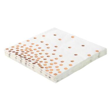 Imagem de Guardanapo De Papel Decorado 33Cm Folha Dupla Silver Festas (Rose)