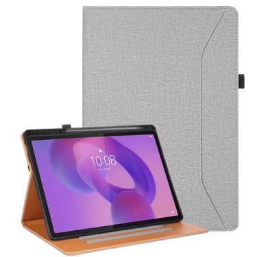 Imagem de Vakarey Capa para Lenovo Idea Tab 11 com suporte de caneta à prova de choque para Lenovo Idea Tab 11 polegadas TB336FU, cinza