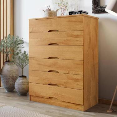 Imagem de Cômoda 6 Gavetas Sevilha MDF - MadeMarcs - MadeMarques, Peroba