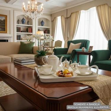 Imagem de Bandeja de plastico cx48 - Genérico, Borda Prata