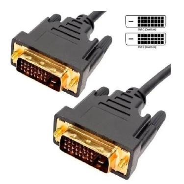 Imagem de Cabo DVI D x DVI D (Dual Link) com Filtro com 1.8 Mts Preto