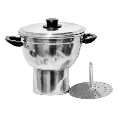 Imagem de Cuscuzeira Individual Polida Completa Com Tampa