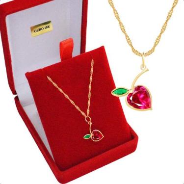 Imagem de Pingente Ouro 18k 750 Maçã De Zircônias - Paulistana Joias
