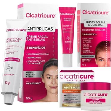 Imagem de Kit Cicatricure Contorno Olhos Porcelana Antirrugas Antissin