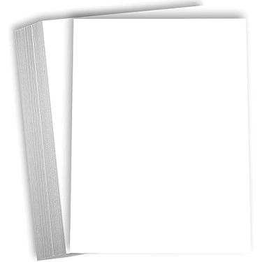 Imagem de Hamilco Papel grosso de cartolina branca - 20 x 25 cm em branco peso pesado 45 kg cartolina - pacote com 100 (brilhante)
