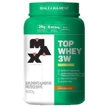 Imagem de Top Whey Mais Natural Café com Leite - 900g - Max Titanium