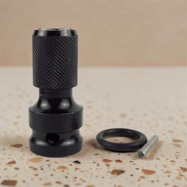 Imagem de 1 peça de cabeça de conversão de mandril de broca elétrica - cabeça sextavada 1/2 volta 1/4 broca de expansão, construção de metal durável com aderência texturizada para manuseio seguro da peça de