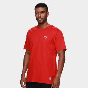 Imagem de Camiseta NBA Chicago Bulls Minipatch Masculina, Vermelho, M