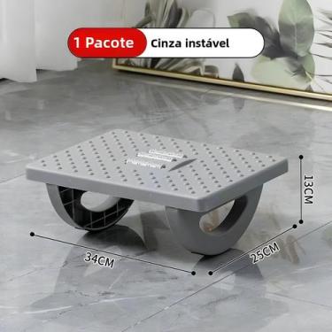Imagem de Descanso Para Pés Ergonômico Com Rolos De Massagem, Apoio Para Pés Par