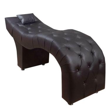 Imagem de Maca Estofada Para Clínica De Estética Facial Com Capitonê Andressa Material Sintético Star Confort Marrom