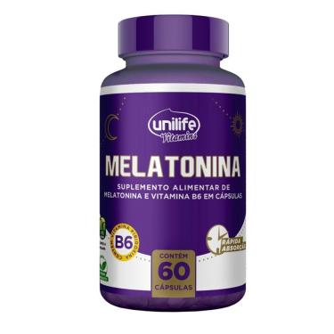 Imagem de Melatonina + B6 Unilife 60 Cápsulas