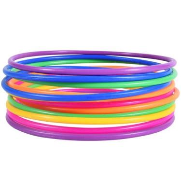 Imagem de Ring Toss Game OBTANIM 12 peças de plástico e anéis de 12 cm
