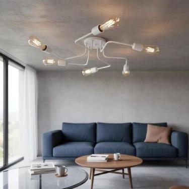Imagem de Lustre Luminária de Teto Plafon Sputnik 6 Braços S Pendente Moderno Ho