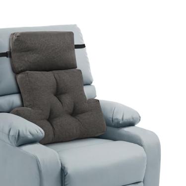 Imagem de ROYALAY 2 almofadas de pescoço, suporte lombar para poltrona reclinável, almofada de encosto para cadeira com almofada ajustável para encosto de cabeça, travesseiro de descanso para costas para