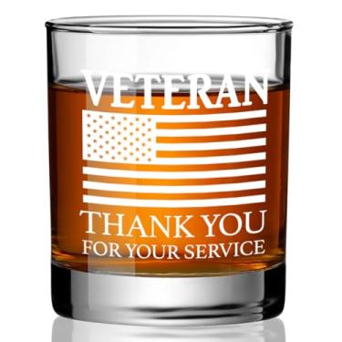 Imagem de Ymzkpoa Presentes de homenagem a veteranos para homens, pai, veterano obrigado pelo seu serviço, copo de uísque, marinha dos EUA, presentes de agradecimento aos soldados do exército militar, presente