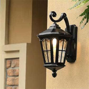 Imagem de Luminária de parede externa LED contemporânea, elétrica, simples e à prova d'água, para varanda, corredor, pátio, jardim, entrada de casa, hotel, corredor (9016 L Elétrica)