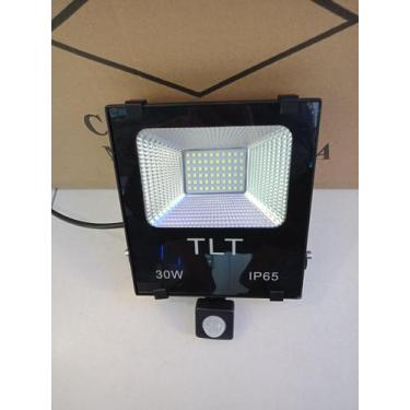 Imagem de Refletor de led 30w branca com sensor presença  bivolt externo - TLTLE
