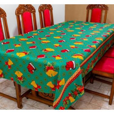Imagem de Toalha de mesa estampada natalina natal 100% oxford varios tamanhos(02,3,50X1,40)