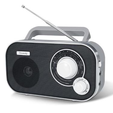 Imagem de Rádio portátil DreamSky AM FM, plugue na parede ou bateria