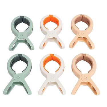 Imagem de Clipes de toalha de praia à prova de ferrugem, à prova de, multifuncional, clipes de secagem de colcha para piscina, acessórios de cadeira de praia, plástico, 6 peças