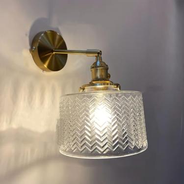 Imagem de Luminária de parede nórdica moderna em latão com LED, estilo retrô americano, para sala de estar, quarto, escritório, hotel, casa de campo, corredor ou qualquer outro ambiente (Estilo 24)