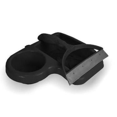 Imagem de Kit Porta Detergente E Rodinho De Pia Plástico Cozinha Preto - Keita