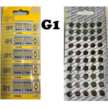 Imagem de Bateria P/ Relogios G1 SR621 364/164 1,50V  (1 cart c/ 50) - WATCH