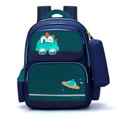 Imagem de Mochila Unissex Colorida Moderna Resistente Barata Escolar Estojo Aula