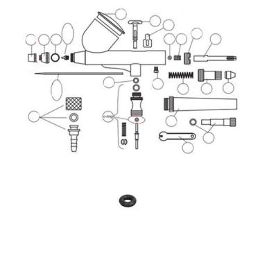 Imagem de O-Ring Anel de Vedação da Válvula Para Aerógrafos ON63 Onetools