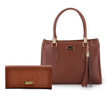 Imagem de Bolsa feminina media transversal com carteira Duarts Lançamento lindas