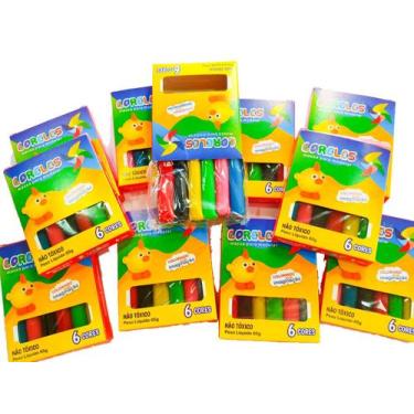 Imagem de Kit 20 Massinha de Modelar+ 100 Cortador Forminha Molde de Massinha Le