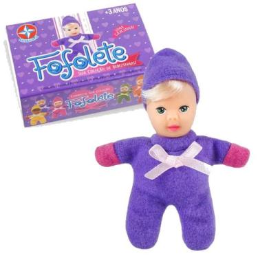 Imagem de Fofolete Boneca Roxa Colecionável Lançamento Estrela 9cm