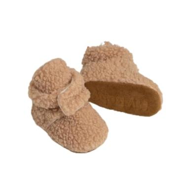 Imagem de Botas de lã para bebês recém-nascidos, unissex, antiderrapante, recém-nascidos, primeiros andadores, sapatos quentes, A02/marrom, 12-18 Months Toddler