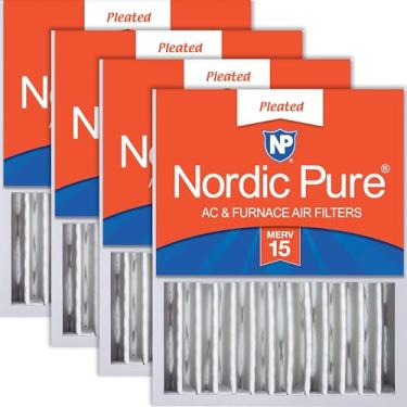 Imagem de Nordic Pure 16 x 20 x 5 (tamanho real: 38 x 49 x 49 x 10 3/8) Honeywell/Lennox Filtro de ar MERV 15 de substituição, pacote com 4